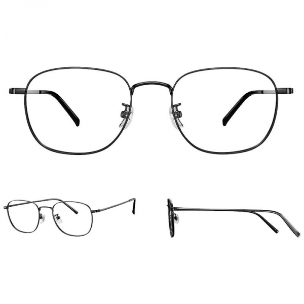 Xiaomi Lunettes bloquant la lumière bleue Lunettes bloquant la lumière bleue des écrans - Conformes à la norme EN ISO12312 - Design de style vintage - Couleur noire