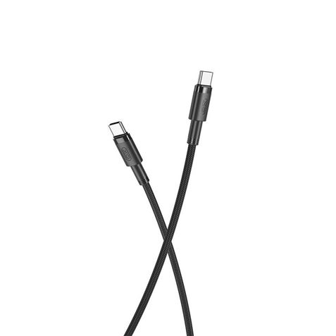 XO Câble Tressé USB-C Mâle vers USB-C Mâle 100W - Charge + Transmission de Données Haut Débit - Longueur 1.50m