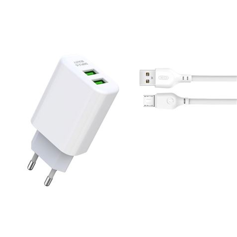 XO Pack L85C Chargeur Secteur 2.4A + Câble Micro USB - Blanc