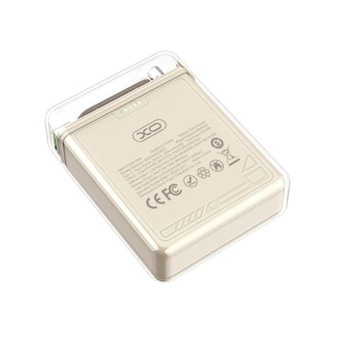 XO Powerbank 10000Mah - Sorties Type C 20W, USB 22,5W, Chargement sans fil 15W - Entrées Type C 18W - Facile à transporter - Charge rapide - Résistant - Stabilité et protection - Couleur Beige
