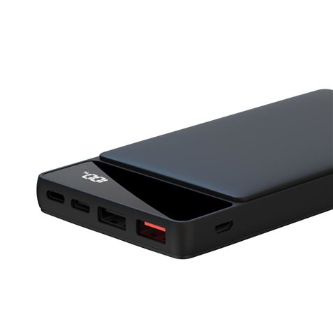 XO PR132 Powerbank 10000mAh - Écran LCD - 2x USB-A, 1x USB-C - entrées microUSB, USB-C - Charge rapide