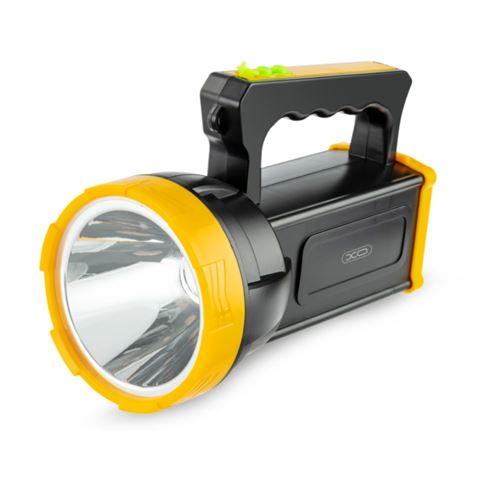 XO Projecteur Puissant Rechargeable - Taille Optique 95mm - Lumière Forte Jusqu'à 4H, Lumière Normale Jusqu'à 8H, Lumière Stroboscopique Jusqu'à 48H - Couleur Noir