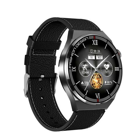 XO Smartwatch HD 128 - Étanche IP68 - Bluetooth 51 - Batterie 270Mah - Fonctions : Fréquence Cardiaque, Podomètre, Moniteur de Sommeil, Lecteur de Musique, Appels Bluetooth, Tension Artérielle, Oxygène - Couleur Noir