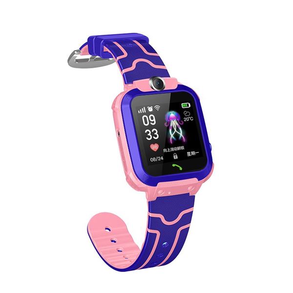XO Smartwatch pour Enfants - Écran 1,44" - Caméra Avant - Bracelet en Silicone - Charge Magnétique - Couleur Rose/Lilas