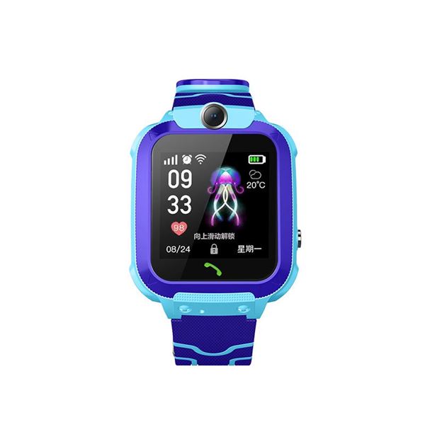 XO Smartwatch pour Enfants - Écran 1,44" - Caméra Avant - Bracelet en Silicone - Charge Magnétique - Couleur Bleu/Lilas