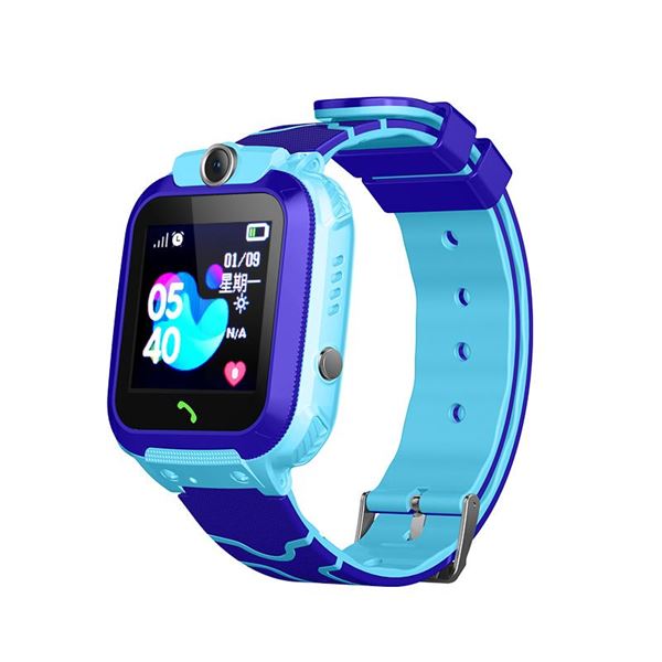 XO Smartwatch pour Enfants - Écran 1,44" - Caméra Avant - Bracelet en Silicone - Charge Magnétique - Couleur Bleu/Lilas